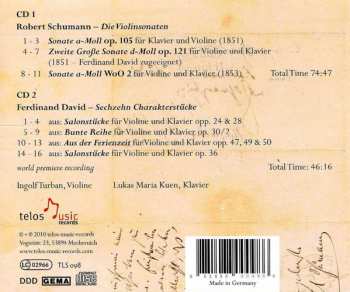 2CD Robert Schumann: Die Drei Violinsonaten, Sechzehn Charakterstücke