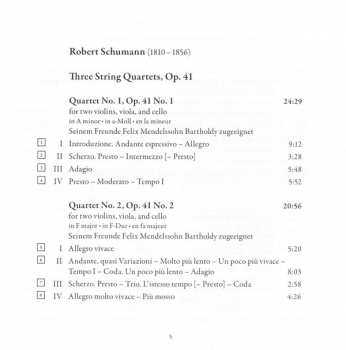 CD Robert Schumann: String Quartets, Op. 41