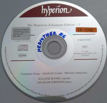 CD Robert Schumann: The Songs Of Robert Schumann - 3