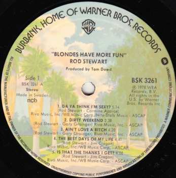 LP Rod Stewart: Blondes Have More Fun