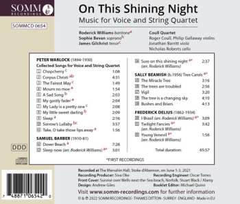 CD James Gilchrist: On This Shining Night: Music For Voice And String Quartet