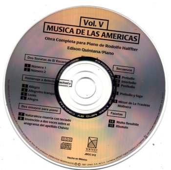 3CD Rodolfo Halffter: Obra Para Piano de Rodolfo Halffter