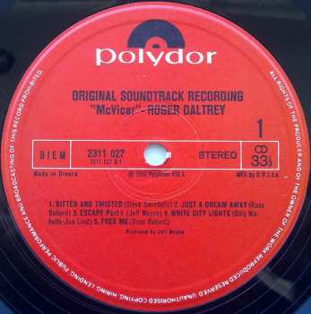 LP Roger Daltrey: McVicar (Original Soundtrack Recording)