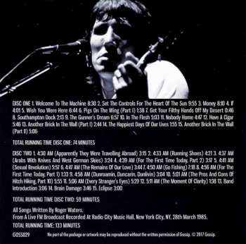2CD Roger Waters: Pros & Cons Of New York (The Classic 1985 Broadcast)