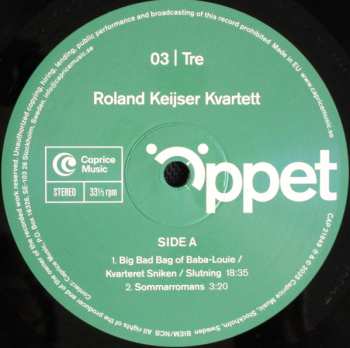 LP Roland Keijsers Kvartett: Roland Keijser Kvartett