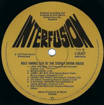 LP Rolf Harris: Live At The Sydney Opera House