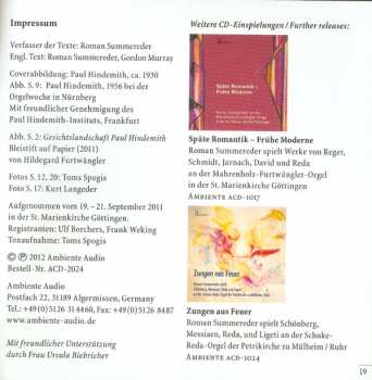 CD Roman Summereder: Paul Hindemith: Orgelwerke • Organ Works