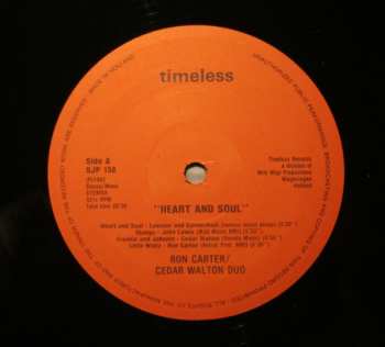 LP Ron Carter / Cedar Walton Duo: Heart & Soul