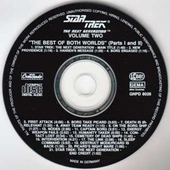CD Ron Jones: Star Trek: The Next Generation Volume Two "The Best Of Both Worlds" (Parts I And II)