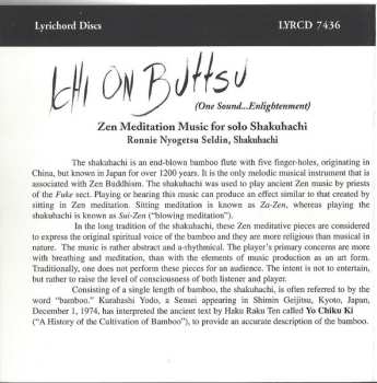 CD Ronnie Nyogetsu Seldin: Ichi On Buttsu (One Sound...Enlightenment) - Zen Meditation Music For Solo Shakuhachi