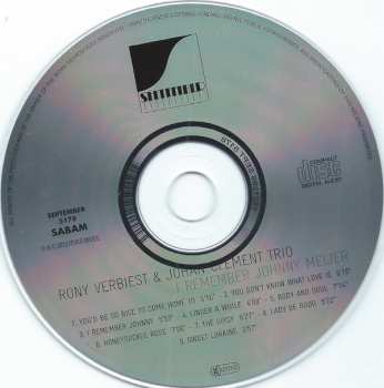 CD Rony Verbiest: I Remember Johnny Meijer