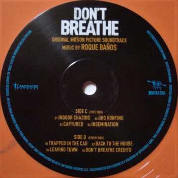 2LP Roque Baños: Don't Breathe - Original Motion Picture Soundtrack CLR