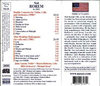 CD Michael Stern: Double Concerto For Violin And Cello / After Reading Shakespeare