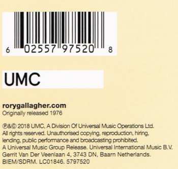 LP Rory Gallagher: Calling Card