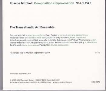 CD Roscoe Mitchell: Composition / Improvisation Nos. 1, 2 & 3