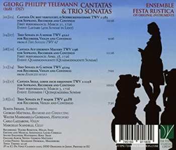 CD Georg Philipp Telemann: Georg Phlipp Telemann: Cantatas And Trio Sonatas
