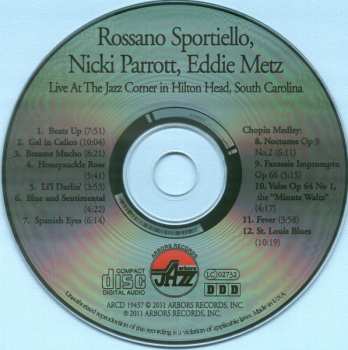 CD Nicki Parrott: Live At The Jazz Corner