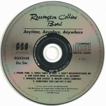 2CD Rossington Collins Band: Anytime, Anyplace, Anywhere / This Is The Way