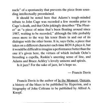 CD Rova Saxophone Quartet: From The Bureau Of Both