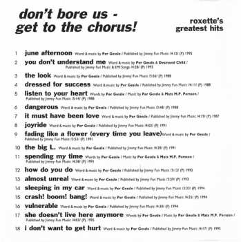 CD Roxette: Don't Bore Us - Get To The Chorus! (Roxette's Greatest Hits)
