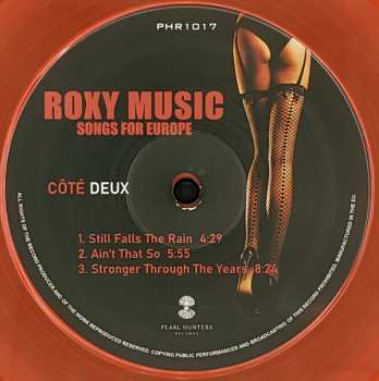 LP Roxy Music: Songs For Europe (Live Radio Broadcast) CLR