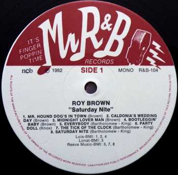 LP Roy Brown: Saturday Nite