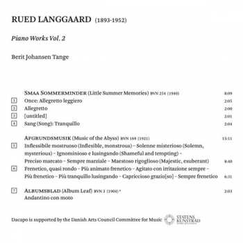 SACD Rued Langgaard: Piano Works Vol. 2