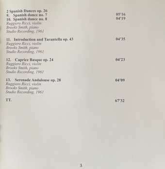 CD Pablo De Sarasate: Carmen Fantaisie / Zigeunerweisen, Spanish Dances Op.21, 22, 23, 26 / Caprice Basque / Serenade Andalouse 