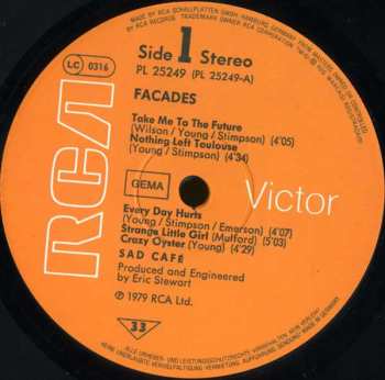 LP Sad Café: Facades