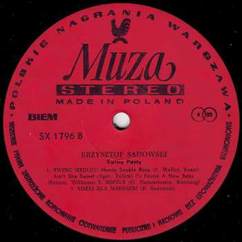 LP Krzysztof Sadowski: Swing Party