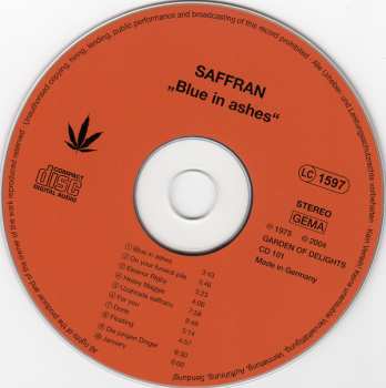 CD Saffran: Blue In Ashes