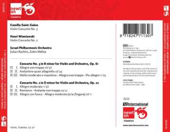 CD Zubin Mehta: Saint-Saens; Wieniawski: Violin Concerto 3; Violin Concerto 2