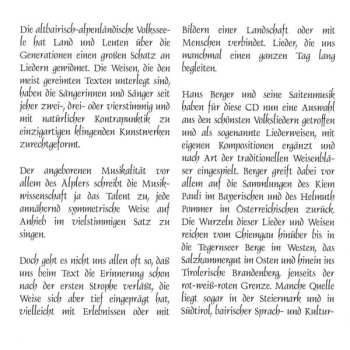 CD Saitenmusik Hans Berger: Über D'Alma