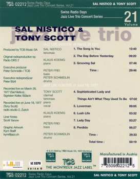 CD Tony Scott: Swiss Radio Days Jazz Live Trio Concert Series, Vol.21