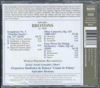 CD Salvador Brotons: Symphony No. 5 'Mundus Noster' / Oboe Concerto / Four Pieces For String Orchestra
