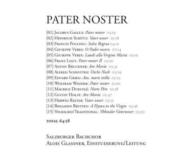 CD Salzburger Bachchor: Pater Noster - Geistliche Chormusik Aus Fünf Jahrhunderten