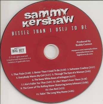 CD Sammy Kershaw: Better Than I Used To Be