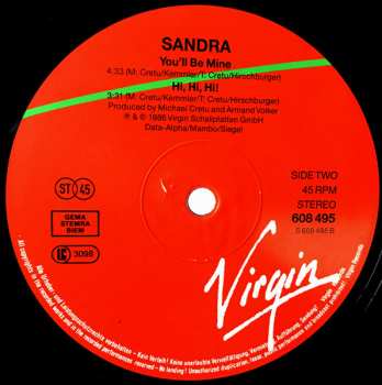 LP Sandra: Hi! Hi! Hi! (Extended 12")