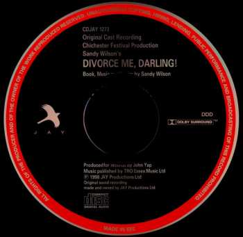 CD Sandy Wilson: Divorce Me, Darling! (Original Cast Recording) [Chichester]