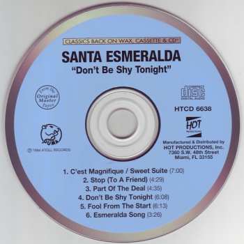 CD Santa Esmeralda: Don't Be Shy Tonight