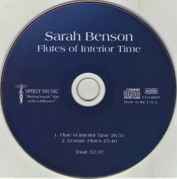 CD Sarah Benson: Flutes Of Interior Time