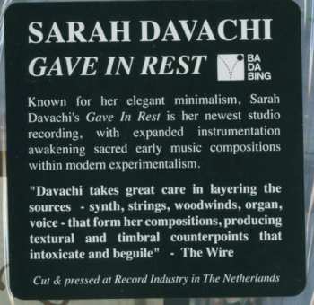 LP Sarah Davachi: Gave In Rest
