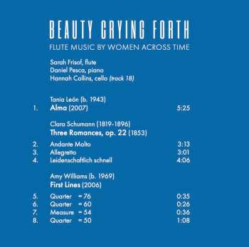 CD Daniel Pesca: Beauty Crying Forth: Flute Music By Women Across Time
