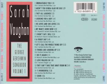 CD Sarah Vaughan: The George Gershwin Songbook Volume 1