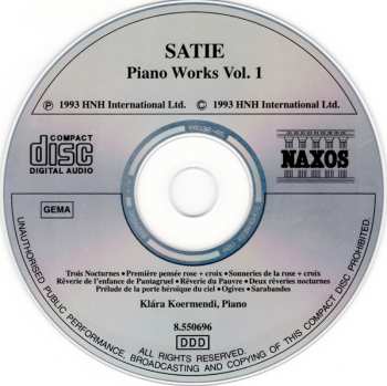 CD Erik Satie: Piano Works Vol. 1