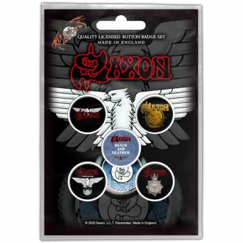 Merch Saxon: Súprava Odznakov Wheels Of Steel