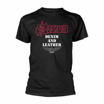Merch Saxon: Tričko Denim And Leather