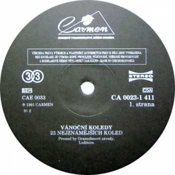 LP Sbor Carmen: Vánoční Koledy (23 Nejznámějších Koled)