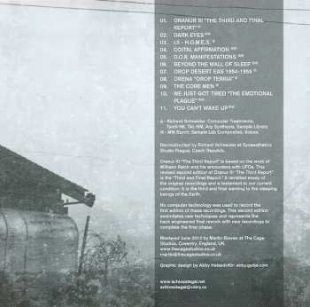 CD Schloss Tegal: Oranur III "The Third And Final Report"