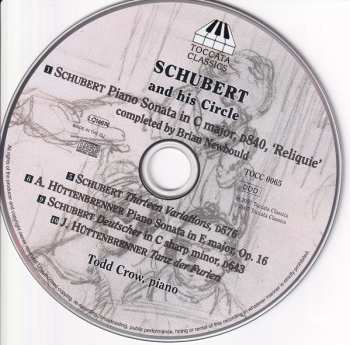 CD Franz Schubert: Schubert And His Circle